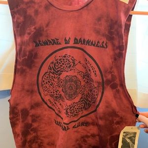 Obey Red Tie Dye Muscle Tee size extra small xs